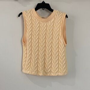 Zara yellow knit sweater vest